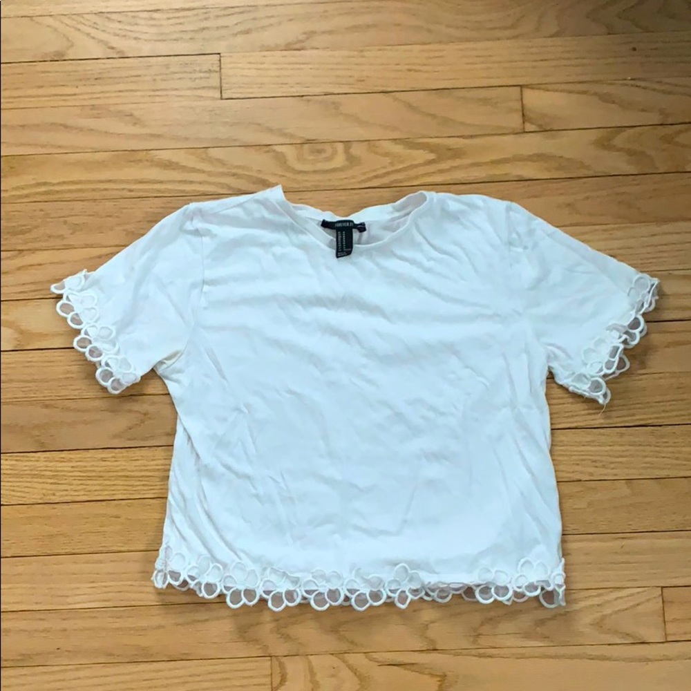 White crop top